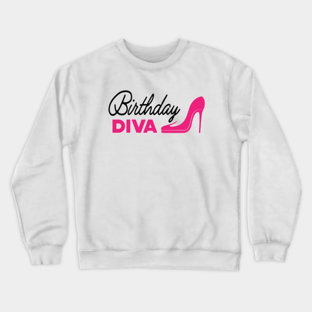 Birthday Diva Crewneck Sweatshirt by KC Happy Shop